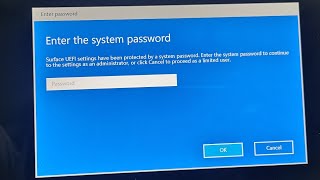 unlock and Remove Password bios surface Pro
