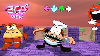 Pizza Tower 360° Animation FNF Vs Peppino.