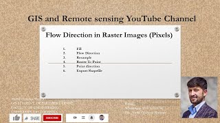 Flow direction in Raster Image (Landsat 8 images)/ Pixel