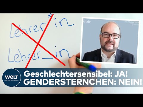 Keine GENDER-ZEICHEN an SACHSENS SCHULEN: Es geht um die Rechtschreibung! | WELT INTERVIEW