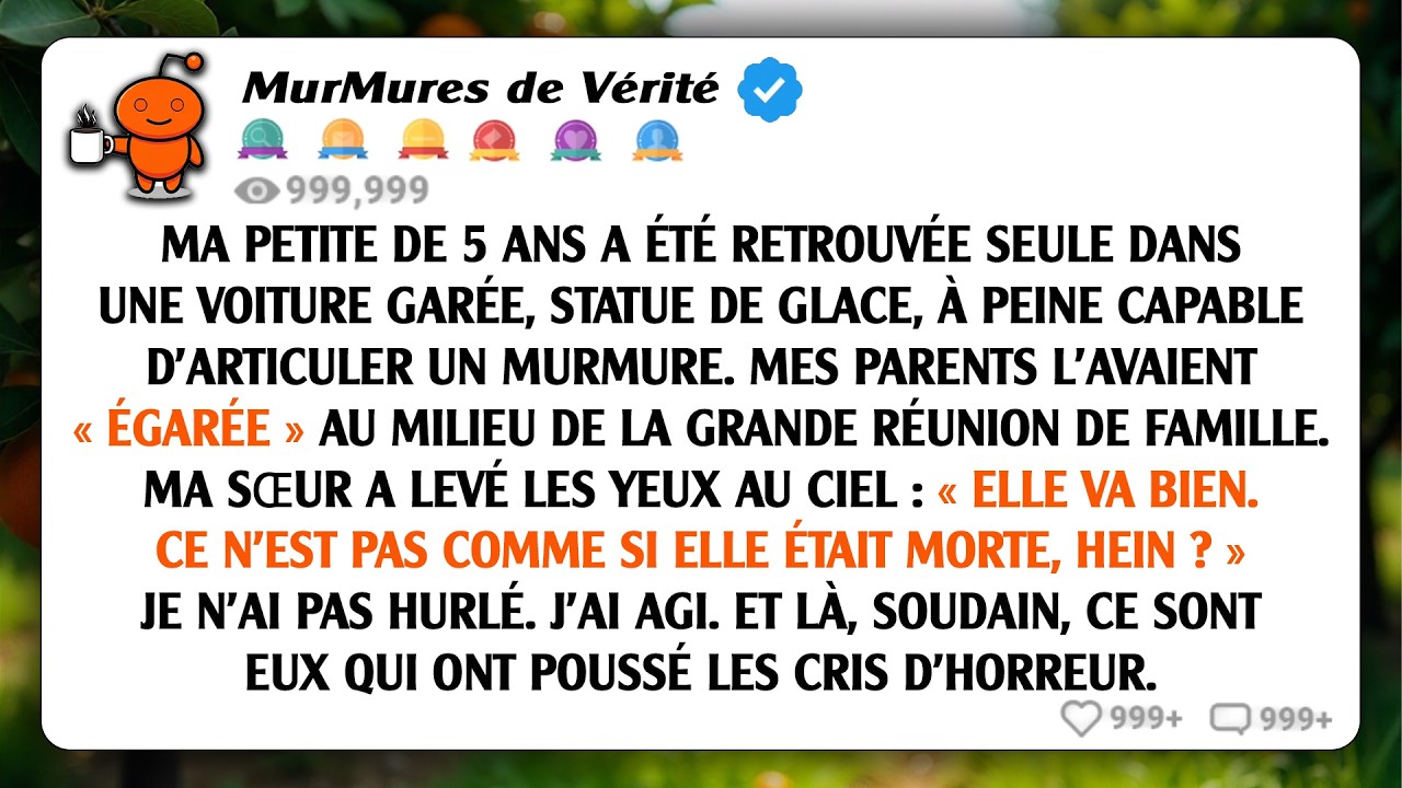 Mon enfant de 5 ans a été retrouvé seul dans une voiture garée, frigorifié et à peine cohérent...