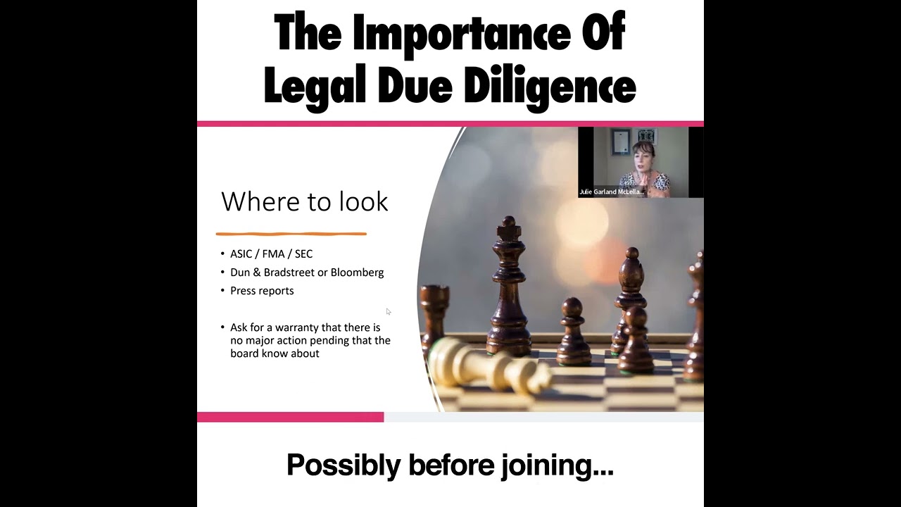 Due Diligence  - The Importance Of Legal Matters