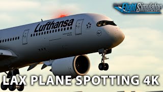 LAX Heavy Plane Spotting 4K - Microsoft Flight Simulator 2020 - 777, 767, 747, A350, A330NEO