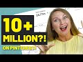 10 MILLION MONTHLY VIEWERS ON PINTEREST! How to Get More Monthly Viewers on Pinterest?