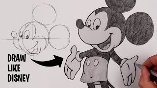 how to draw mickey mouse