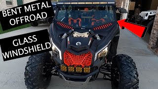 BENT METAL Glass Windshield For CAN AM X3  Long Term Review & Installation.