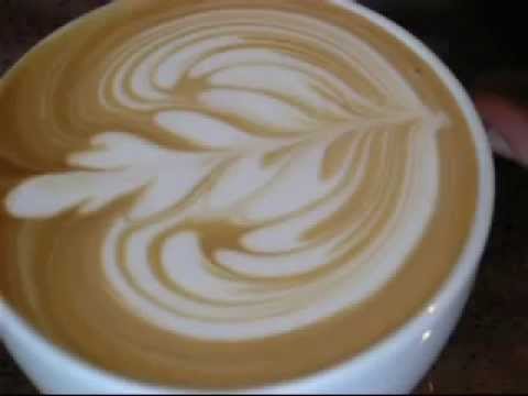 Fat Leaf Latte Art Rosetta - YouTube