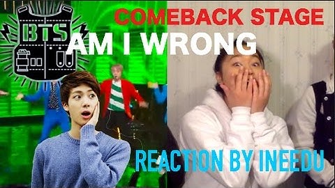BTS (방탄소년단): Am I Wrong Comeback Stage | Reaction by INEEDU