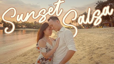 Salsa Romantica | Beach Salsa Dancing at Sunset to Fragilidad by Sting | Sentosa