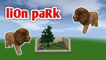 Lion park 🦁 in mini block craft 3D | tutorial