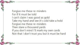 I Am Kloot - Forgive Me These Reminders Lyrics