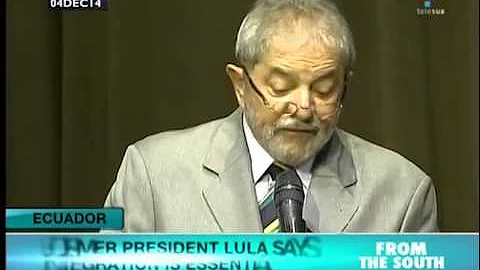Ernesto Samper delivers speech on regional integra...