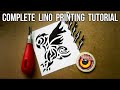 ULTIMATE GUIDE TO LINO PRINTING | STEP BY STEP TUTORIAL | How To Linocut for Beginners