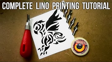 ULTIMATE GUIDE TO LINO PRINTING | STEP BY STEP TUTORIAL | How To Linocut for Beginners