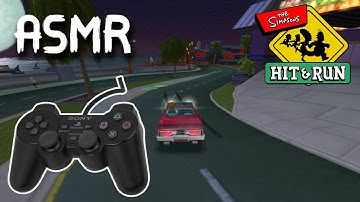ASMR Gaming | SIMPSONS HIT & RUN + Controller Sounds No Talking 🎮💤