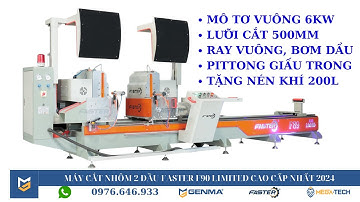 máy cắt nhôm 2 đầu 08s lưỡi 500 cao cấp || máy cắt nhôm Faster F90