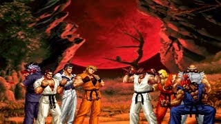 Ryo, Robert, Takuma & Mr. Karate VS. Ryu, Ken, Gouken & Akuma