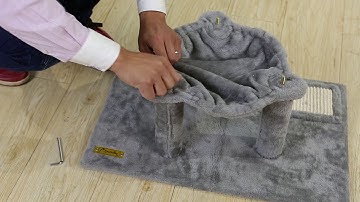 Easy Assembly of Round Cat Tree Tower With Hammock From Petellow