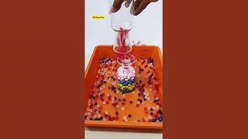 Reverse ◀️ Video. Colourful Beads & Buttons. #shorts #asmr #button #beads #satisfying #oddly #pearl