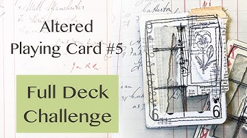 Full Deck Challenge | Altered playing card #5 DIY | Playing cards "WINDOW"