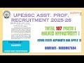 UPESSC Assistant Professor Recruitment 2025 | Total 107 Posts in B.Ed. College | Golden Opportunity|
