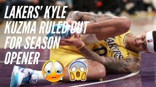 lakers kyle kuzma ruled out for season