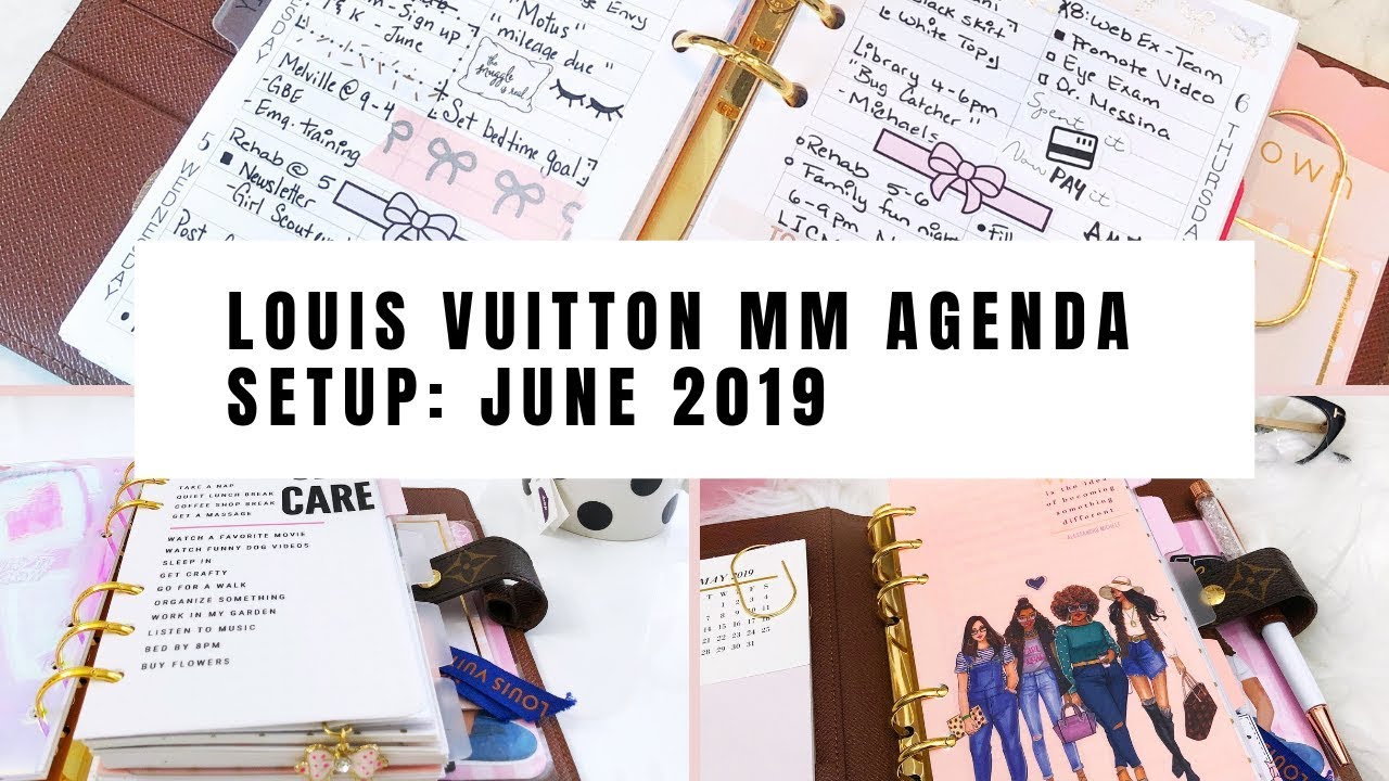 Louis Vuitton MM AGENDA SETUP: JUNE 2019 - YouTube
