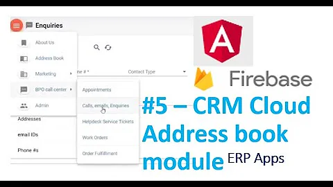 Address Book module #5 Angular Material data table, Reactive Form Builder, Form Array, Firebase App