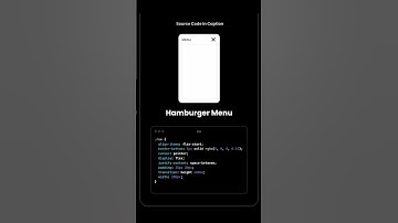 Hamburger Menu CSS #css  #short #shorts