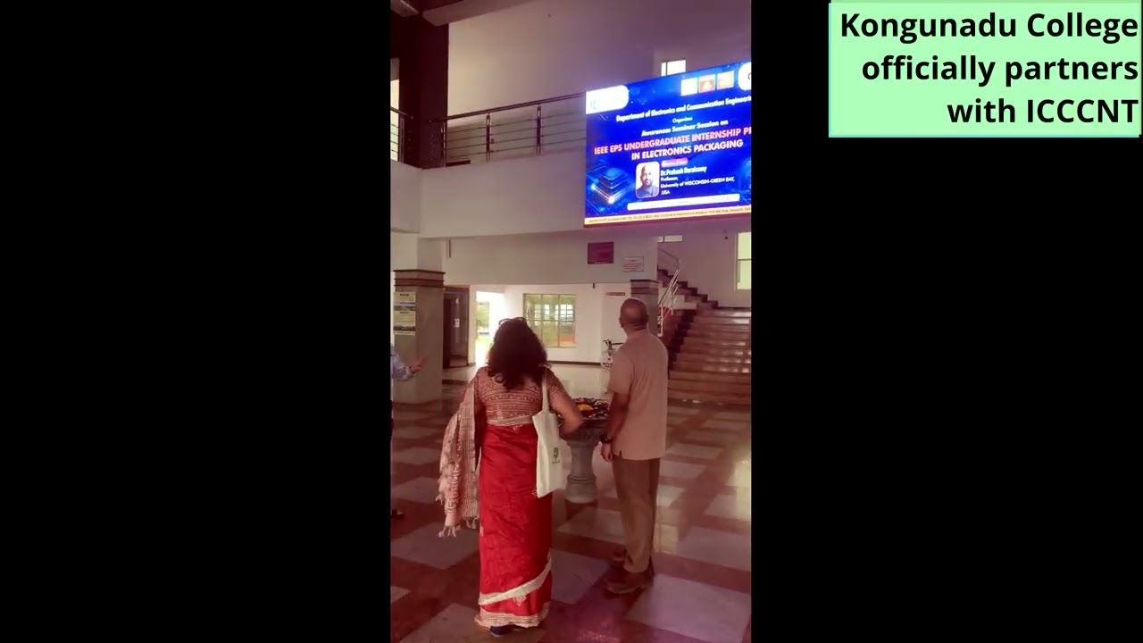 Corporate emcee in mumbai hosting ICCCNT at Kongunadu College of Engineering and Technology