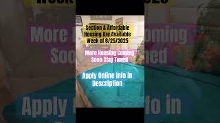 Housing Available|Apply Online HURRY #housingassistance #housingauthority #apartment
