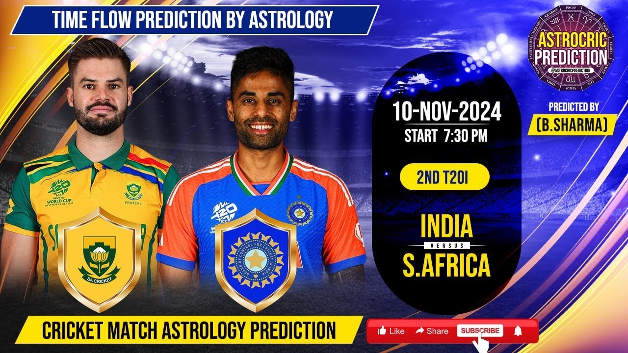 India vs South Africa 2nd T20 2024 Astrology match Prediction with TIME CHART 