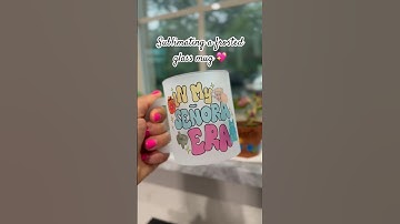 Frosted glass mugs are my favorite to sublimate 💖 these colors are so vibrant 🎨 #sublimationmug