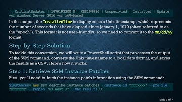 How to Convert SSM Output & Unix Time Format to System Time in PowerShell and Save as CSV