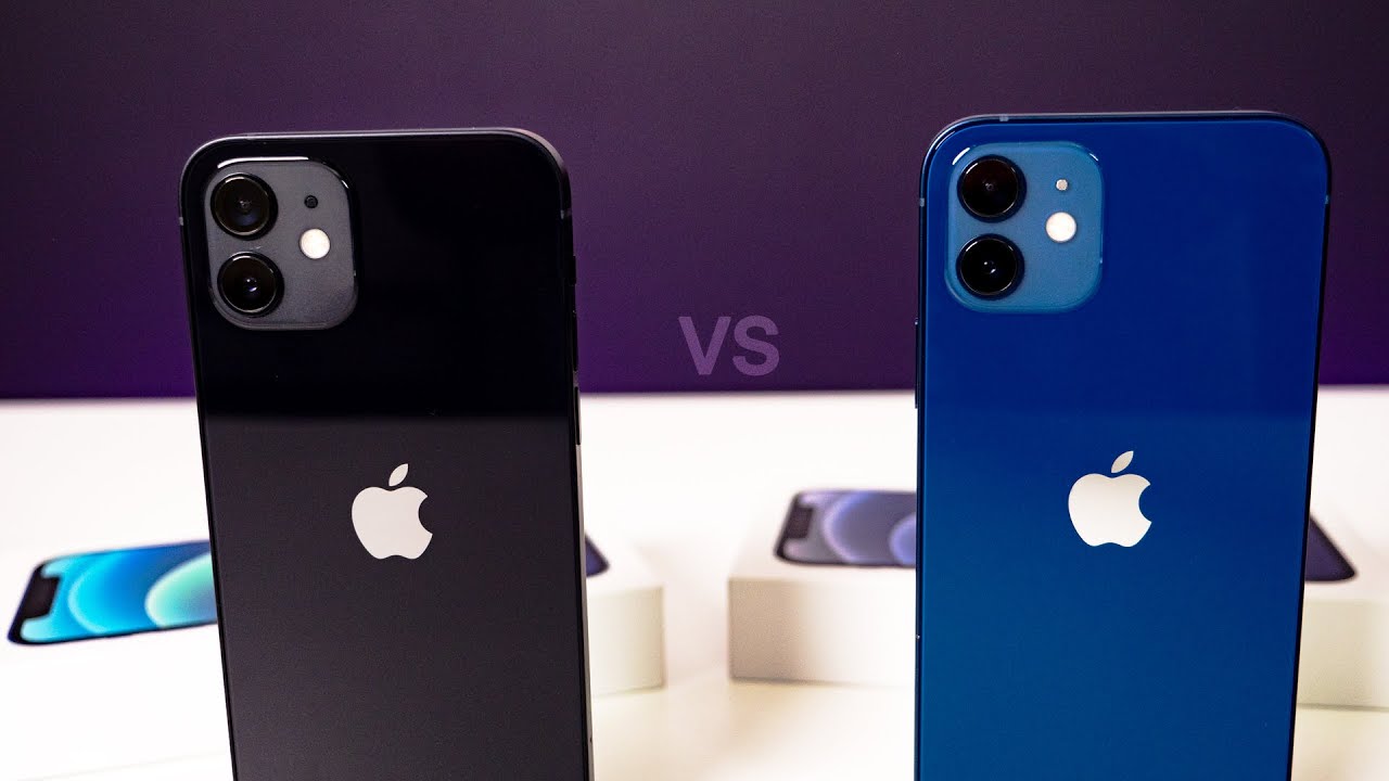 Blue Black Iphone 12 Unboxing Comparison Youtube
