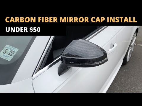 $30 Mod – Install Carbon Fiber Mirror Caps On A 2017 Audi A4 (B9)!