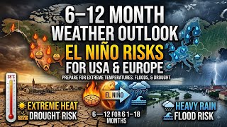 6 12 Month Weather Outlook El Nino Drought Flood Extreme Temperature Risks for the USA Europe