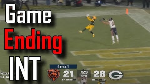Caleb Williams INT ends Crazy Game | Green Bay Packers Vs Chicago Bears