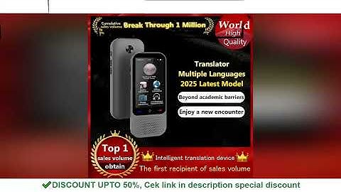 Language Translator Device AI Translation Support ChatGPT 138 Real Time Translation Device Ai Transl