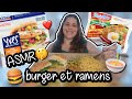 🤫ASMR BURGER DE POULET 🍔ET RAMEN INDOMIE 🍜MIGORENG |👩🏻THEMONTREALGIRL👩🏻