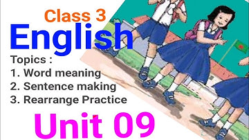 Class 3. English Unit 09.Commands, Instructions and Request:Outside the classroom,At school, At home