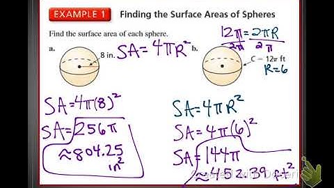 11.4 Surface Area and Volume of Sphere