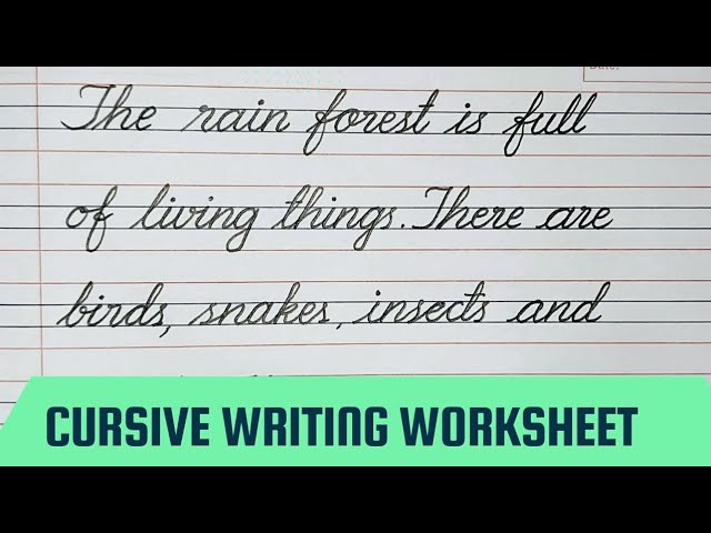 6 Ways to Improve Your Cursive Handwriting + A Comprehensive Worksheet –  The Postman's Knock