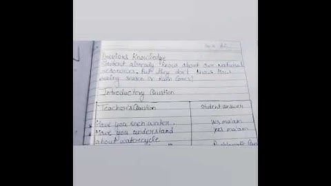 EVS......lesson plan of water cycle