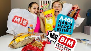 A101 vs BİM ABUR CUBURLARINI DENEDİK ! aslı ca