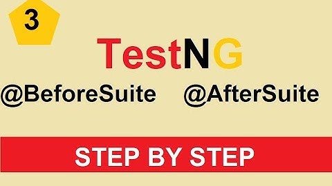 Tutorial 3 - TestNG @BeforeSuite @AfterSuite annotations