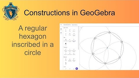 Constructing a regular hexagon inscribed in a circle using GeoGebra