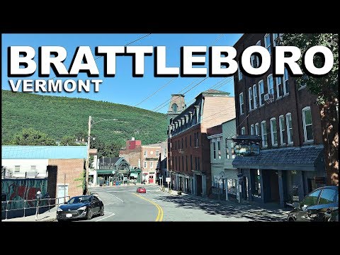 BRATTLEBORO Vermont Downtown Driving Tour - 4k