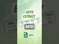 How to auto extract Day Month and Year in Excel