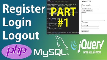 Register Login dan Logout User dengan PHP 7 MySQL jQuery Ajax (Part 1/4)